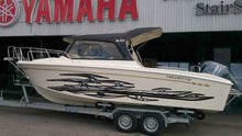 Load image into Gallery viewer, 3D Watercraft Tribal Graphic Tribal Boat Wrap Ripped Metal Full Color Speed Boat Vinyl Design Yacht Wrap Sticker