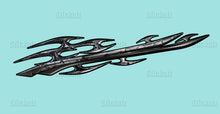 Load image into Gallery viewer, 3D Dragons Tribal Ripped Metal Car Vinyl, Dragons Wrap, Watercraft decor Tribal Speed Boat Cigar Wrap Yacht 3D Graphic
