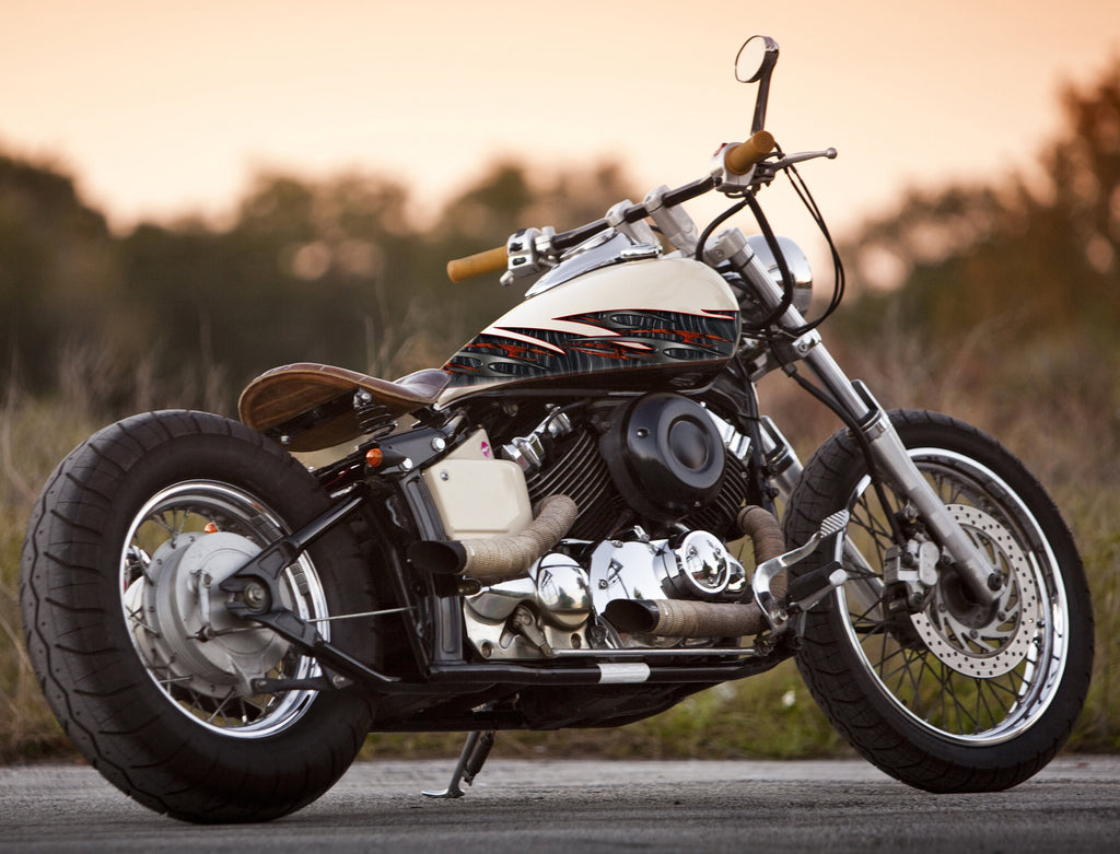 3D Graphics of a Motorcycle Sticker, Racing Stickers and Decals, Tribal Crotch Rocket Wrap, Weapon Bike Vinyl, Tribal Chopper Graphics