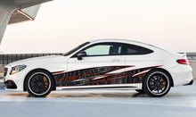 Load image into Gallery viewer, Auto vinyl decal, 3D Tribal Car Sticker Wrap Ripped Metal, Full Color Car Vinyl Design, Sword Car Wrap, Tribal Sword street racing graphic