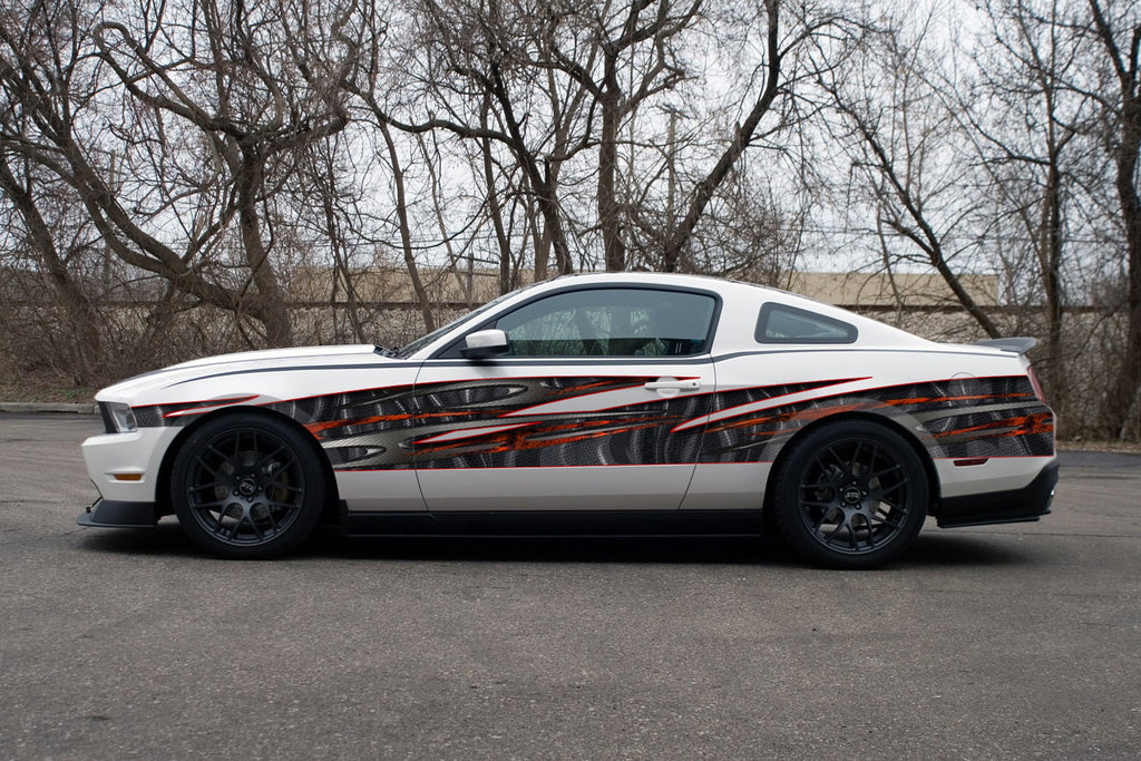 Auto vinyl decal, 3D Tribal Car Sticker Wrap Ripped Metal, Full Color Car Vinyl Design, Sword Car Wrap, Tribal Sword street racing graphic