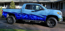 Load image into Gallery viewer, Tribal Dragons Racing flag car vinyl, Full color Car side graphics Racing, vinyl Checkered flag side graphics stripes