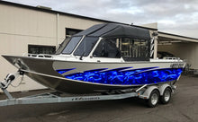 Load image into Gallery viewer, 3D Dragons Tribal Ripped Metal Car Vinyl, Dragons Boat Wrap, Watercraft Vinyl, Tribal Flames Decals, Ranger Boat Decals and Stickers