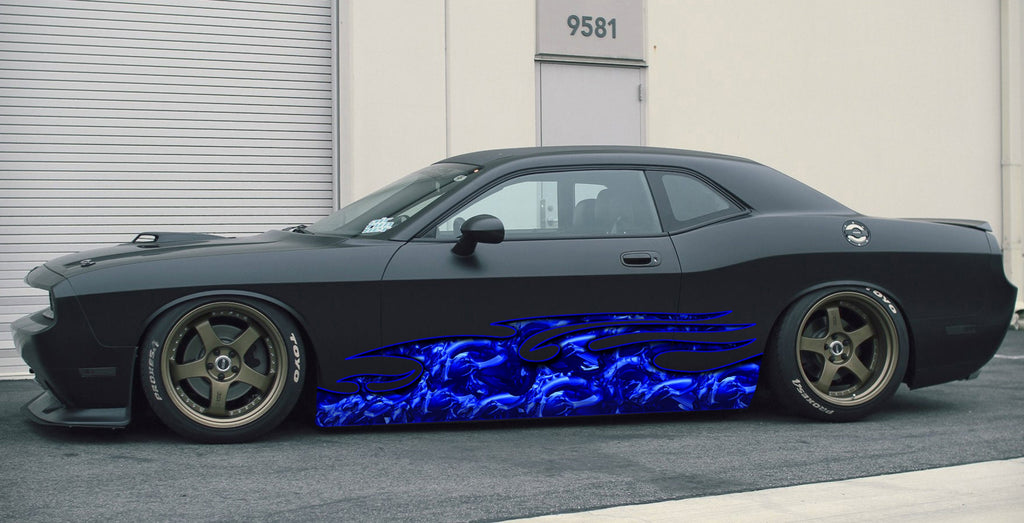 Dragons Side Graphics Ripped Metal, Full color Car vinyl Design, Dragons Car wrap, Car vinyl sticker, Great 3D car decal, dragons stickers