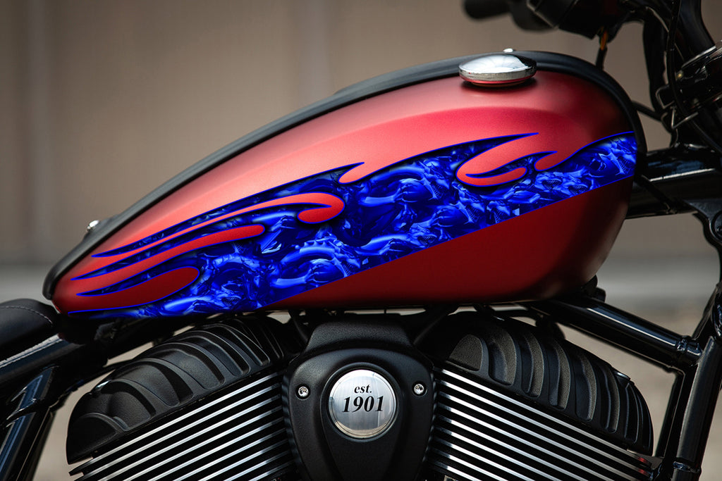 Dragons Pride Dirt Bike Stickers 3D Dragons Ripped Metal Motorcycle Vinyl, Honda Stickers and Decals, Bike Wrap Vinyl Graphics