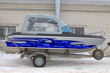 Load image into Gallery viewer, 3D Dragons Tribal Ripped Metal Car Vinyl, Dragons Boat Wrap, Watercraft Vinyl, Tribal Flames Decals, Ranger Boat Decals and Stickers