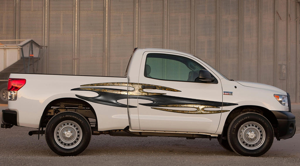 Tribal street racing graphic, Full color Car side graphics, Car vinyl full color tribal decal wrap design, for Pickups
