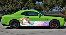 Load image into Gallery viewer, Anime Car Wrap Side, Anime Stickers, Manga Theme Side Car Wrap, One Piece Car Decal, Anime Car Vinyl Decal, One part mirrored