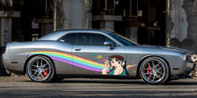 Load image into Gallery viewer, Anime Car Wrap, Sexy Anime Stickers, Manga Theme Side Car Wrap, Street Racing Graphic, Anime Car Vinyl Decal, Large Vehicle Graphics