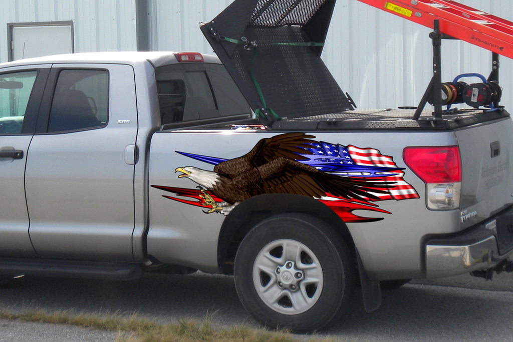 Tribal Patriotic Car street racing graphic US Flag Wrap, American pride Graphics, Stripes Auto Bumper Stickers