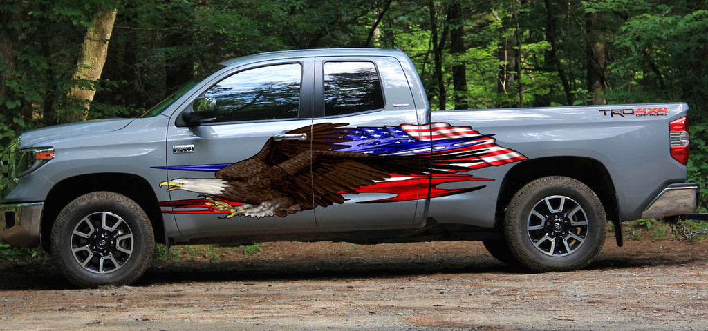 Tribal Patriotic Car street racing graphic US Flag Wrap, American pride Graphics, Stripes Auto Bumper Stickers