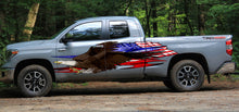 Load image into Gallery viewer, US eagle Racing flag Car sticker American pride, Tactical Large American Eagle Flag Country Auto Bumper Sticker Vinyl Decal for Car