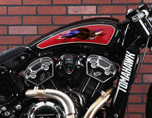Load image into Gallery viewer, USA Racing Stickers, US Eagle Ripped Metal Motorcycle Vinyl, Dirt bike stickers, Dirt Bike Decals, American Flag Decal