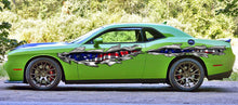 Load image into Gallery viewer, USA flag car vinyl graphics, American flag car decal, US flag car vinyl side wrap, Patriotic car vinyl sticker, American flag car design