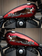 Load image into Gallery viewer, USA Racing Stickers and Decals, US Eagle Ripped Metal Motorcycle Vinyl, Dirt Bike decor, stickers American Flag Decal