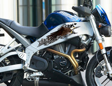Load image into Gallery viewer, USA Racing Stickers and Decals, US Eagle Ripped Metal Motorcycle Vinyl, Dirt bike stickers, Dirt Bike, American Flag