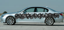 Load image into Gallery viewer, Tribal skulls street racing graphic, Ripped Metal full color Car vinyl Design Skull Car wrap Car vinyl, Full color tribal skulls