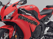 Load image into Gallery viewer, Flame Skull Decal, Skull Crotch Rocket Wrap, Skull Chopper Graphics, 3D Graphics of a Motorcycle Sticker, Tribal Flames Decals