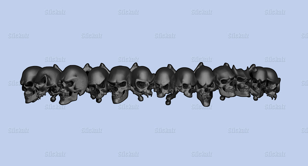 Flame Skull Decal, Skull Crotch Rocket Wrap, Chopper Graphics, 3D Graphics of a Motorcycle Sticker Tribal Flames Decals