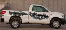 Load image into Gallery viewer, Ripped Metal Checkered Flag Car Vinyl 3D Car Graphic Checkered Flag Car Wrap, Racing Flag Car Vinyl, Flag Car Graphics