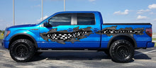 Load image into Gallery viewer, Ripped Metal Checkered Flag Street Racing Graphic, Full Color Car Vinyl Design Racing Car Vinyl, Auto Wrap Tribal
