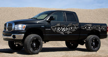 Load image into Gallery viewer, Ripped Metal Checkered Flag Street Racing Graphic, Full Color Car Vinyl Design Racing Car Vinyl, Auto Wrap Tribal