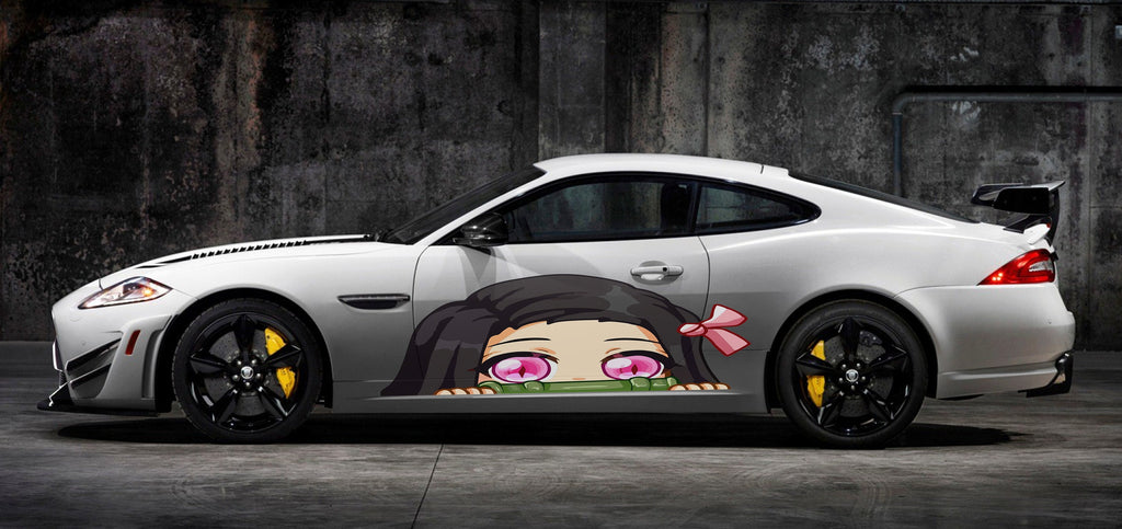 Anime Car Vinyl Decal, Anime Girl Car Sticker, Racing car decal, Anime Car Wrap, Manga decal, Large Vehicle Graphics, Anime Girl Car Wrap