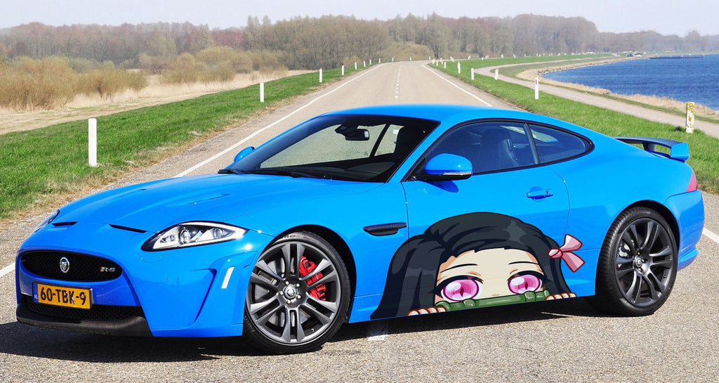Anime Car Vinyl Decal, Anime Girl Car Sticker, Racing car decal, Anime Car Wrap, Manga decal, Large Vehicle Graphics, Anime Girl Car Wrap