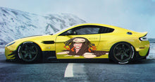 Load image into Gallery viewer, Anime Girl Car Wrap, Anime Car Vinyl Decal, Anime Girl Car Sticker, Racing car decal, Anime Car Wrap, Manga decal, Anime Girl Car Design