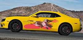 Anime Girl Car Sticker, Anime Car Vinyl Decal, Racing car decal, Anime Car Wrap, Manga decal, Large Vehicle Graphics, Anime Girl Car Wrap