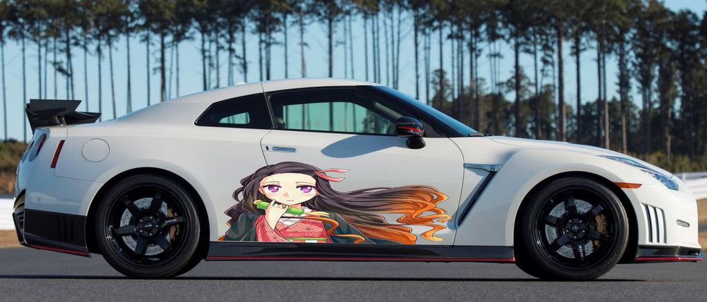Anime Car Vinyl Side Sticker, Anime Girl Tattoo Car, ANIME, Manga, Anime Car Stickers, Japanese Car Decals, Large Vehicle Graphics