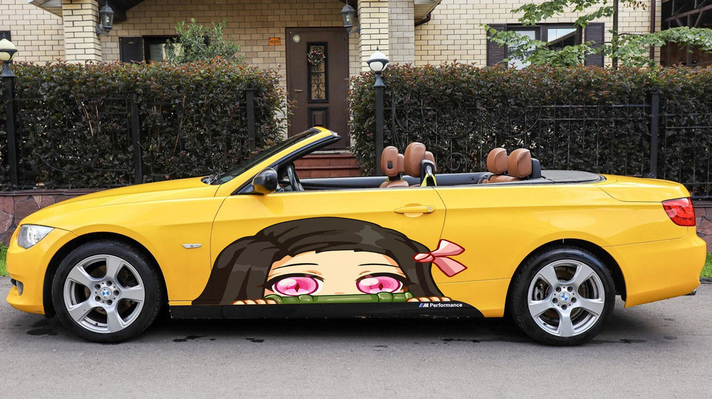 Anime Car Vinyl Sticker, Anime Girl Car Wrap, Manga Car Vinyl Graphics, Anime Car Stickers, Japanese Car Decals, Large Vehicle Graphics
