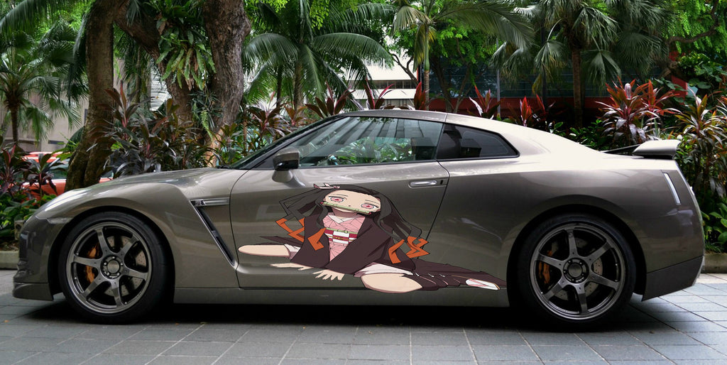 Anime Girl Car Wrap, Anime Car Sticker, Manga Car Vinyl Graphics, Anime Car Stickers, Japanese Car Decals, Japanese Anime Vehicle Livery