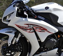 Load image into Gallery viewer, 3D Tribal Ripped Metal Racing Bike Vinyl Decal, Sports Stickers ,Dirt Bike Stickers, Motorcycle Stickers and Decals