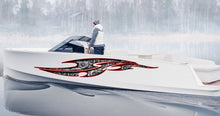 Load image into Gallery viewer, 3D Sword Ripped Metal Vinyl Wrap ,Tattoo Boat Decals, Watercraft Vinyl, Tribal Yacht Vinyl, Ranger Boat Decals and Stickers