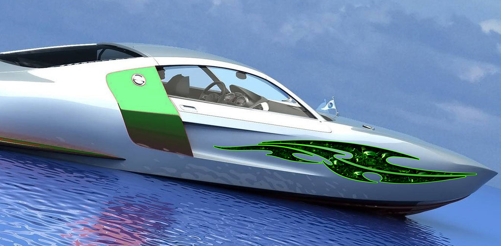 3D Sword Ripped Metal Vinyl Wrap ,Tattoo Boat Decals, Watercraft Vinyl, Tribal Yacht Vinyl, Ranger Boat Decals and Stickers