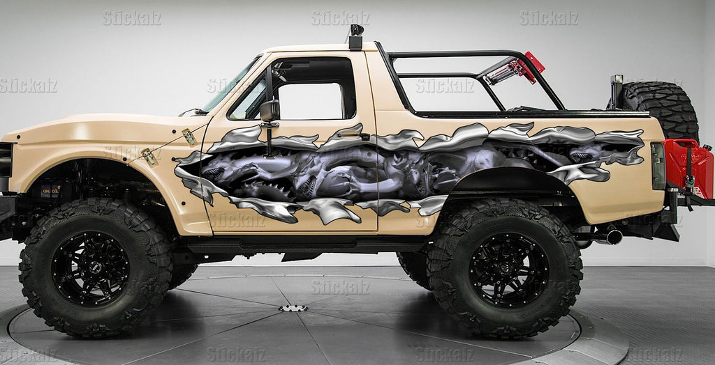 Dragons Ripped Metal Car Decal, Dragon Car Wrap, Pride Wrap Side Decals, Graphics Vinyl Stickers