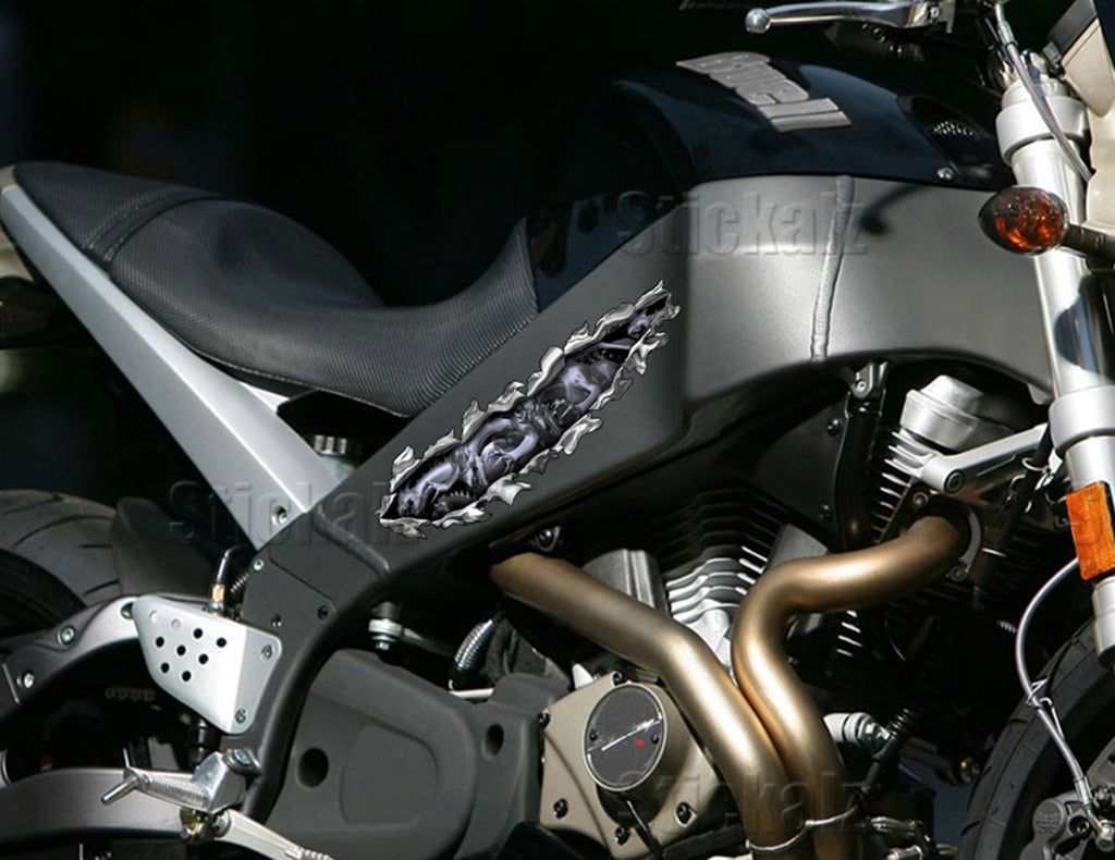 Dragons Crotch Rocket Wrap, Dragon Bike Vinyl, Chopper Graphics, 3D Graphics of a Motorcycle sticker