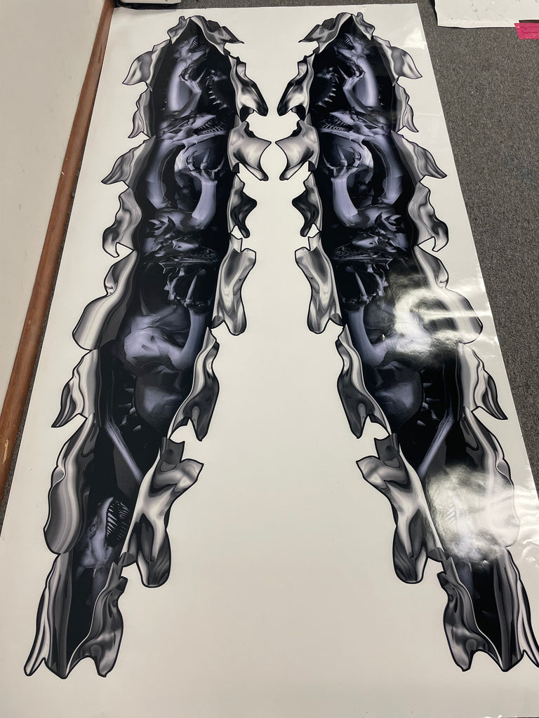 Dragons Crotch Rocket Wrap, Dragon Bike Vinyl, Chopper Graphics, 3D Graphics of a Motorcycle sticker