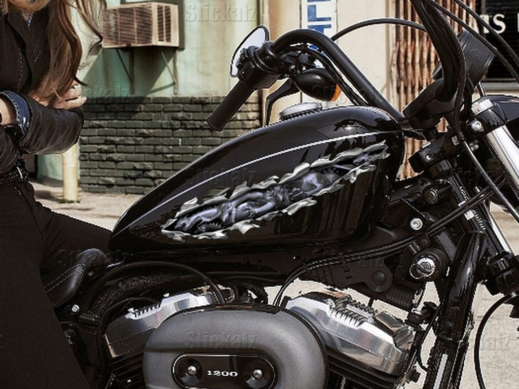 Dragons Ripped Metal Motorcycle Vinyl, Dirt Bike Wrap, Racing Bike Vinyl, Dragons Pride Sport Bike Vinyl, Bike Wrap