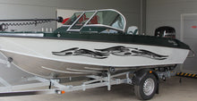 Load image into Gallery viewer, 3D Sword Ripped Metal Vinyl Wrap ,Tattoo Boat Decals, Watercraft Vinyl, Tribal Yacht Vinyl, Ranger Boat Decals and Stickers