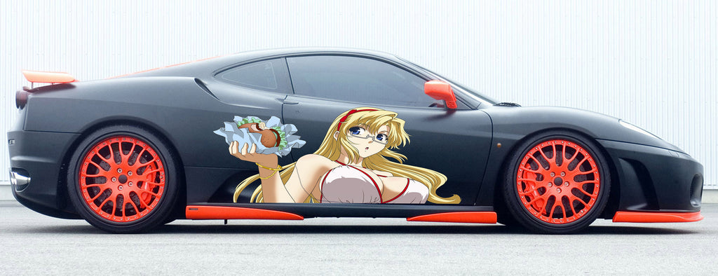 Sexy Anime Girl Car Sticker – Hot Waifu Car Decal for Window, Laptop, Hydro Flask – JDM Anime Bumper Sticker – Otaku Gift Idea