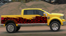 Load image into Gallery viewer, 3D Skull graphic car wrap, Tribal Skulls street racing sticker, Full color tribal skulls car decal, Cool decals for cars, Great 3D car decal