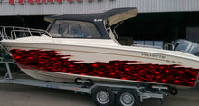 Load image into Gallery viewer, 3D Watercraft Graphic Skull Decal For Boat Ripped Metal-Full Color Speed Tribal Flames Decals Automotive Vinyl Wraps