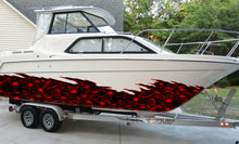 Load image into Gallery viewer, 3D Watercraft Graphic Skull Decal For Boat Ripped Metal-Full Color Speed Tribal Flames Decals Automotive Vinyl Wraps
