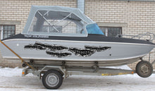 Load image into Gallery viewer, 3D Sword Ripped Metal Vinyl Wrap ,Tattoo Boat Decals, Skull Decal, Tribal Yacht Vinyl, Ranger Boat Decals and Stickers