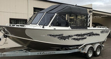 Load image into Gallery viewer, 3D Sword Ripped Metal Vinyl Wrap ,Tattoo Boat Decals, Skull decor Tribal Yacht Vinyl, Ranger Boat Decals and Stickers