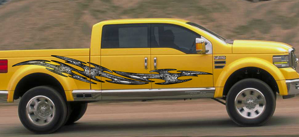 3D Sword Ripped Metal Car Vinyl Decal, Weapon wrap, Graphics Decals, Graphics Vinyl , Tribal racing stripes for Trucks