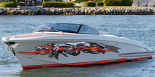 Load image into Gallery viewer, 3D Dragons Boat Graphics, Lizard Full Color Speed Boat Vinyl Design, Dragon Cigar Boat Wrap, Lizard Yacht Vinyl Sticker
