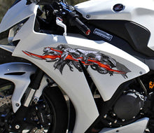 Load image into Gallery viewer, Dragons Crotch Rocket Decal, Lizard Full Color Bike Graphics, Dragon Chopper Vinyl, Dragons Bike Wrap, Motorcycle Sticker